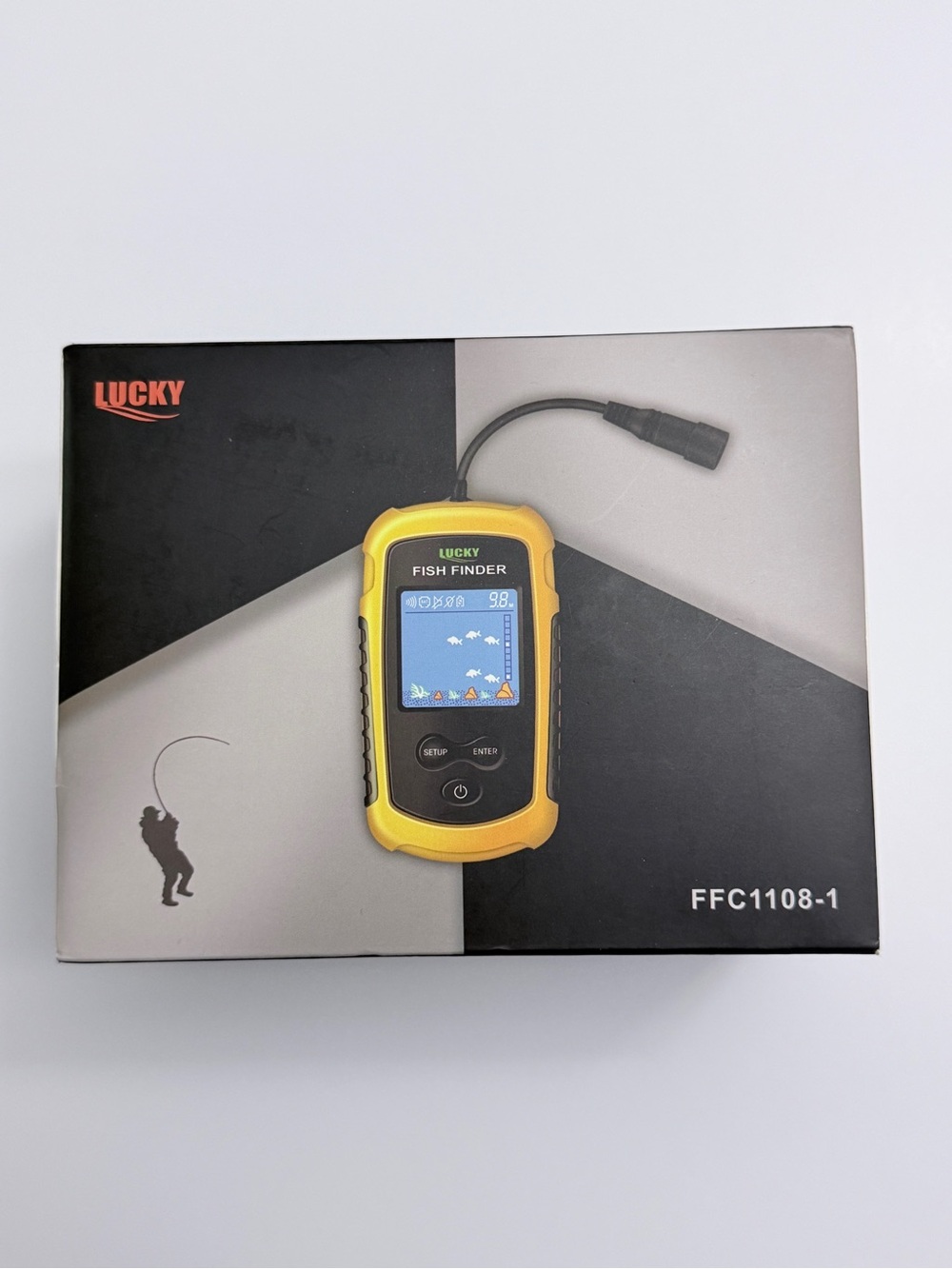 LUCKY Portable Fish Finder Handheld Sonar Depth Sounder FFC1108-1 NIB
